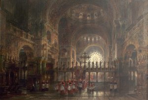 Interno della Basilica di San Marco, Venezia, Italia, 1877 da Wyke Bayliss